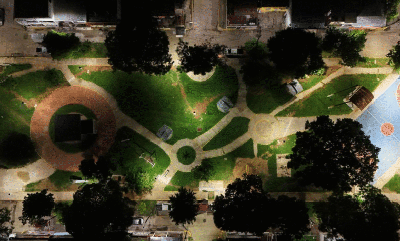 Inauguran iluminación integral del parque Sector Explanada, en Gaviotas Norte