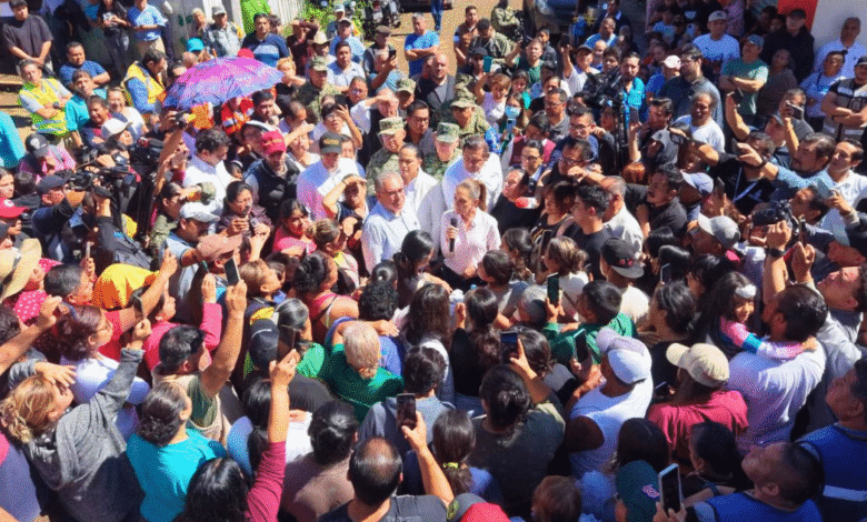 Presidenta Claudia Sheinbaum recorre zonas afectadas por lluvias en Puebla y Veracruz