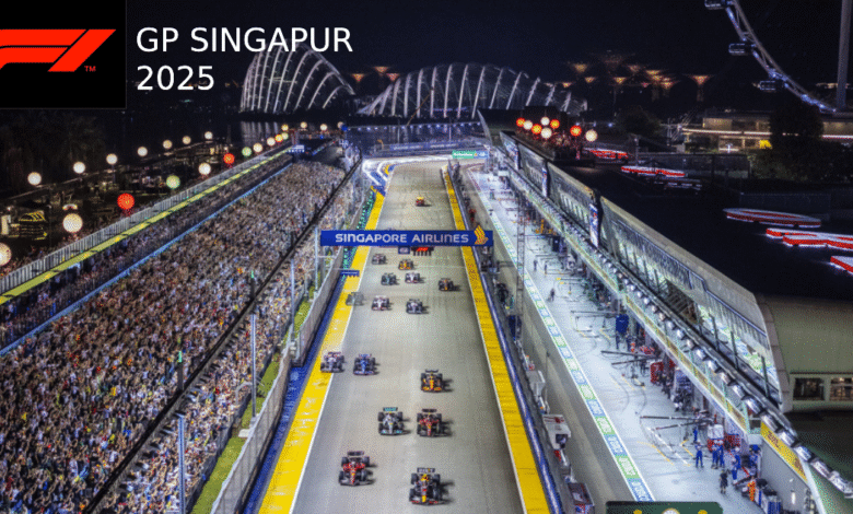 La Fórmula 1 llega a su clásica cita nocturna en el circuito callejero de Marina Bay (3–5 de octubre de 2025). Para el público mexicano la acción se verá en horarios tempranos de la mañana.