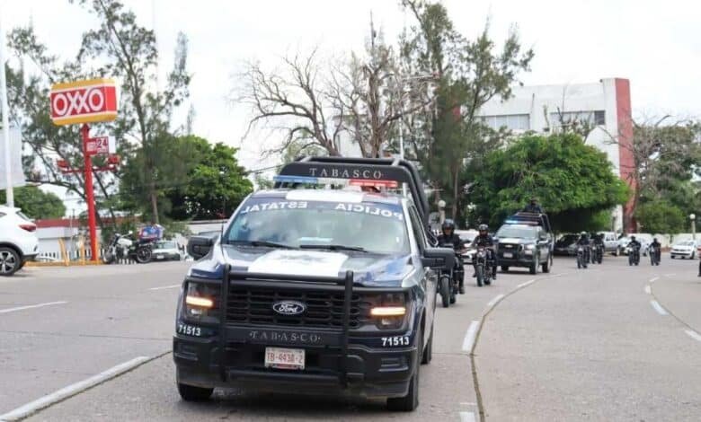 SSPC despliega mega-operativo de seguridad en Villahermosa