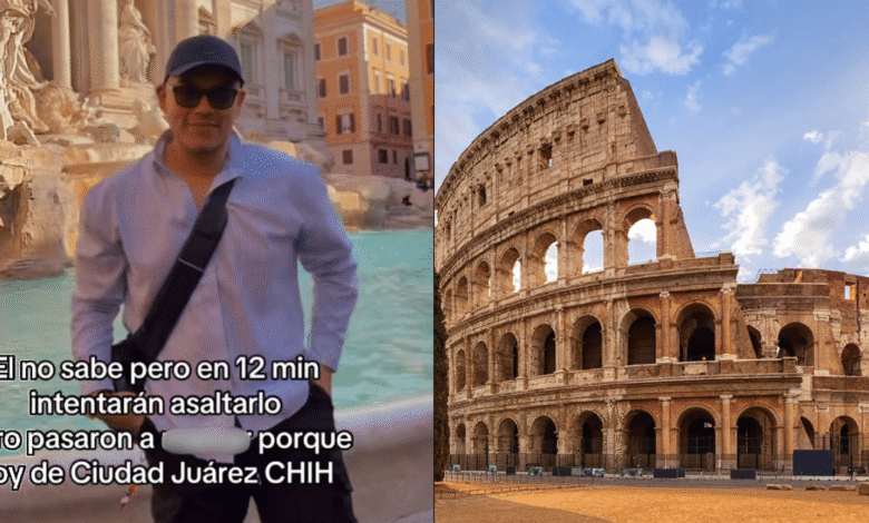 “Soy de Ciudad Juárez” Turista mexicano se vuelve viral tras frustrar un asalto con ingenio en Roma