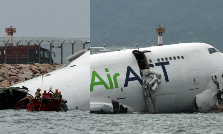 Tragedia aérea Dos fallecidos tras estrellarse un avión de carga en la pista del Aeropuerto de Hong Kong (Foto por Reuters)