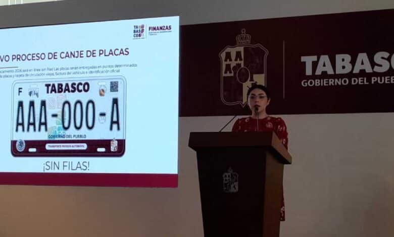 Canje de Placas 2026 Trámite 100% en línea y con nuevo diseño para Tabasco