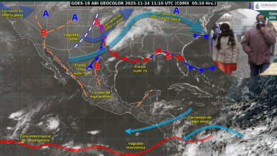 Frente Frío 16 y Canales de Baja Presión Contrastes de Lluvias en el Caribe y Heladas en el Norte