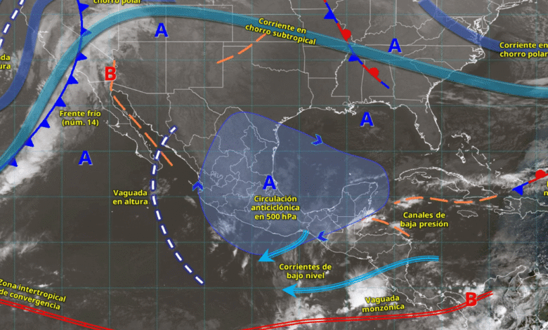 Lluvias intensas en Quintana Roo y fuertes rachas de viento en el Istmo de Tehuantepec