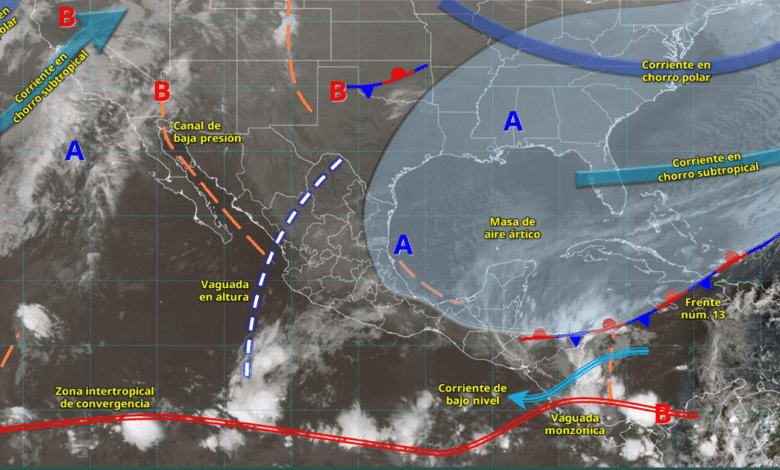 Lluvias muy fuertes en Quintana Roo y vientos intensos en el Istmo de Tehuantepec este miércoles