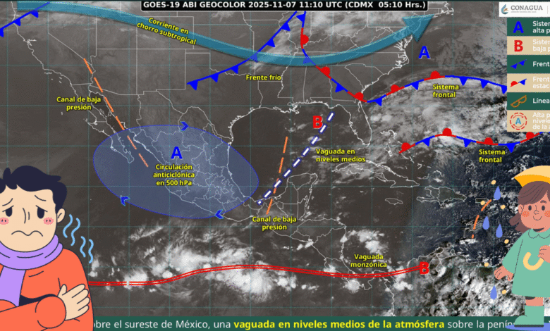 México amanece con heladas de -10°C en el norte y lluvias en el sureste