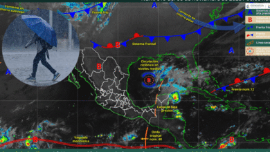 Onda Tropical 40 y canales de baja presión causarán lluvias fuertes en el sureste y la Península de Yucatán