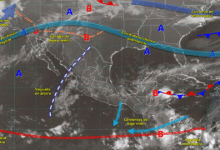 Prevén lluvias torrenciales en el sur de Quintana Roo y vientos intensos en el Golfo de Tehuantepec