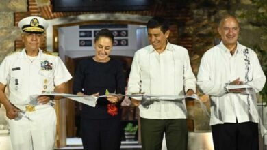 Rodeada de cientos de mexicanas y mexicanos, la presidenta Claudia Sheinbaum inaugura estaciones de la Línea K del Tren Interoceánico