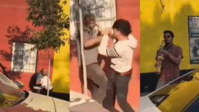 Saxofonista chileno se vuelve viral por musicalizar una pelea callejera (1)