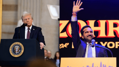 El presidente Donald Trump señaló que el fracaso del partido republicano en las recientes elecciones —incluido el triunfo de Zohran Mamdani en Nueva York— se debe a que él no aparecía como candidato y a que el cierre de Gobierno federal disuadió al electorado. Mientras tanto, en su discurso de victoria, Mamdani desafió directamente al mandatario.