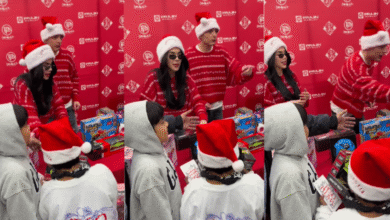 Kenia Os y Peso Pluma llevan alegría navideña a niños en Estados Unidos con entrega de juguetes