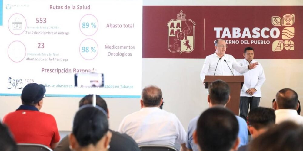 Mega abasto de medicamentos y 261 mdp para salud en Tabasco