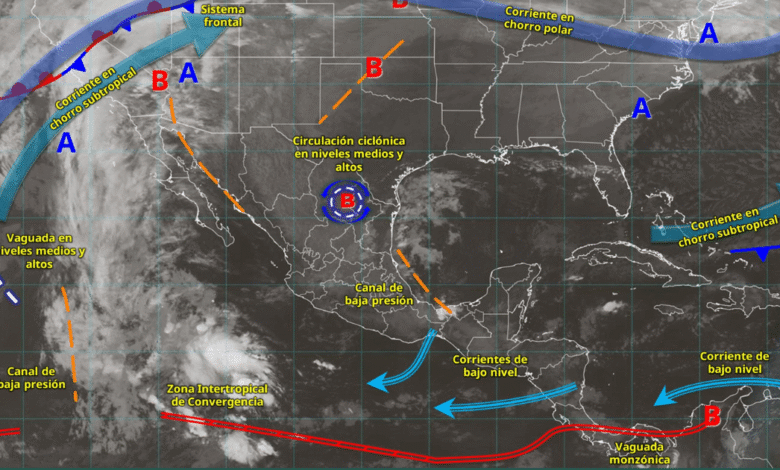 Pronostican lluvias muy fuertes en Tabasco, Chiapas y Quintana Roo