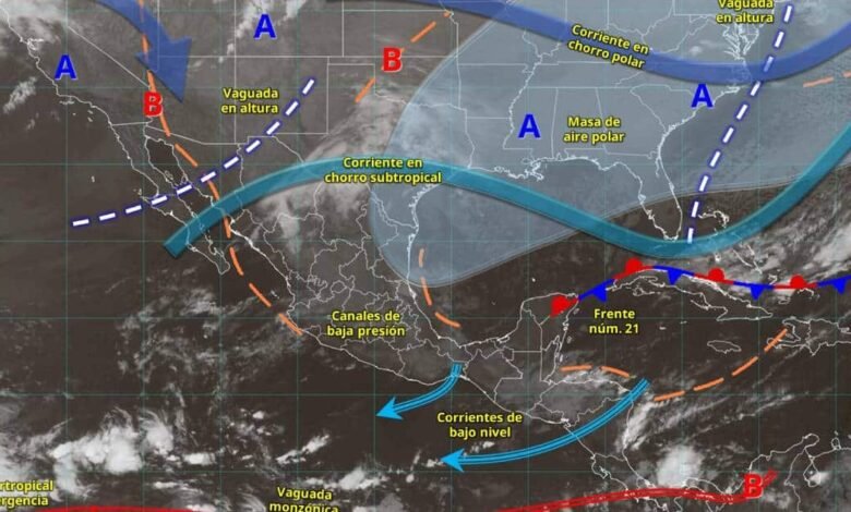 Pronóstico del clima martes 16 de diciembre Medio nublado con posibles chubascos