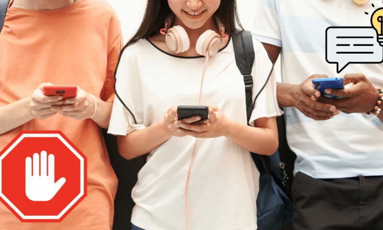 ¿Adiós al celular en clases Senado impulsa iniciativa para prohibir dispositivos móviles en primarias y secundarias (Fotos Canva)