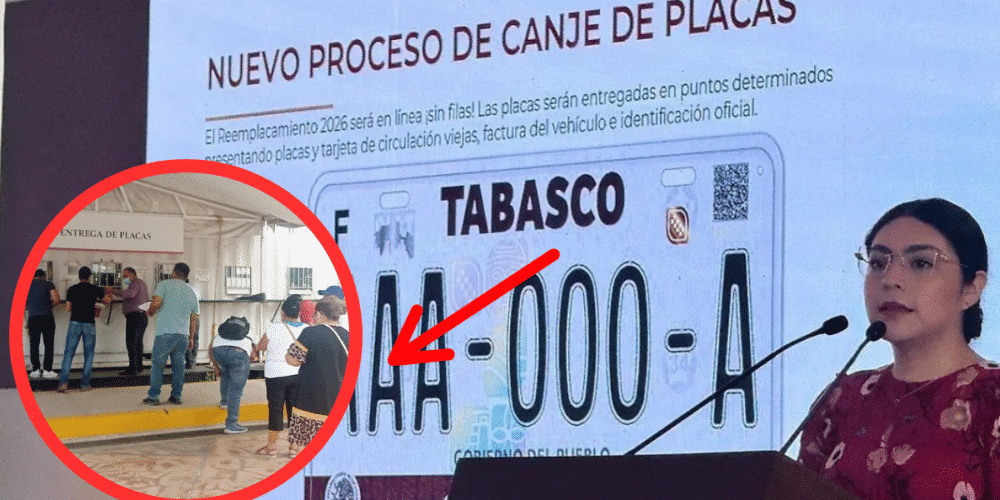 Abarrotan centro de canjes de placas en Tabasco Finanzas
