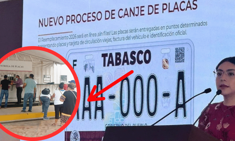 Abarrotan centro de canjes de placas en Tabasco Finanzas