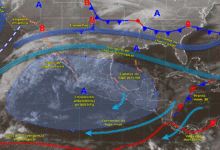 Chubascos y descenso de temperatura impactan al sur y sureste de México