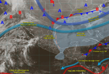 Persisten lluvias fuertes y evento de norte en el sureste del país