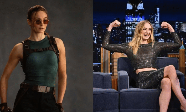 Sophie Turner como Lara Croft primer vistazo oficial