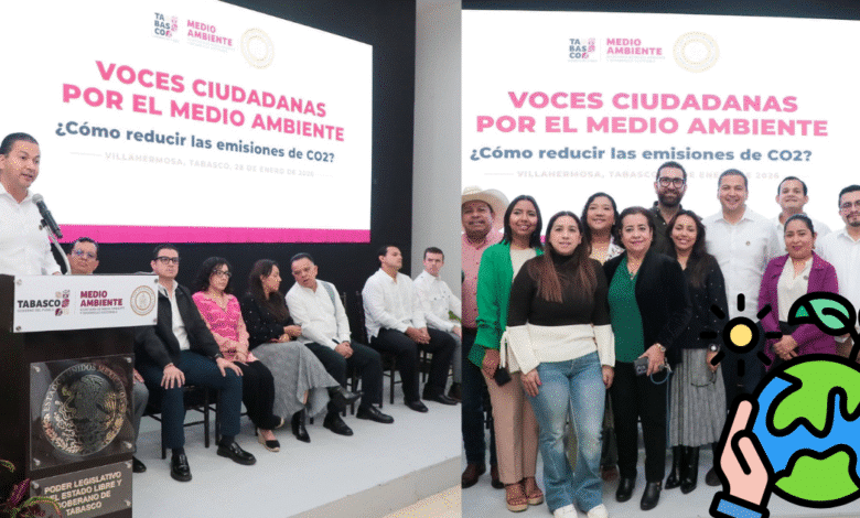 Tabasco lidera ruta ciudadana contra el cambio climático
