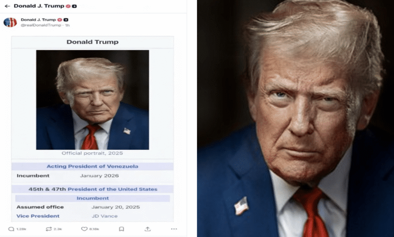 Trump se auto póstula como “presidente en funciones de Venezuela”