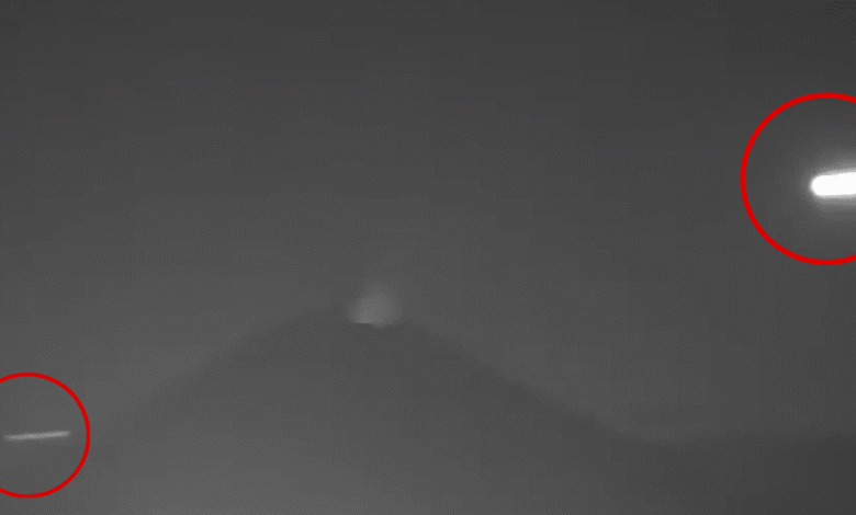 Captan extraño objeto luminoso sobre el volcán Popocatépetl