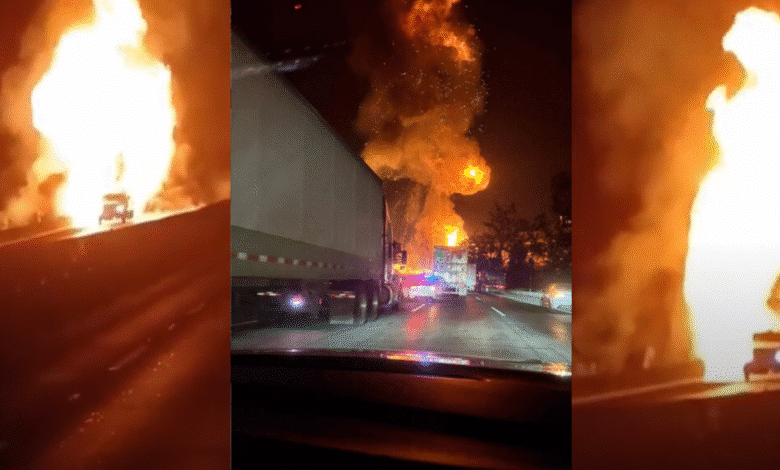 Explota pipa de gas LP en la México–Querétaro
