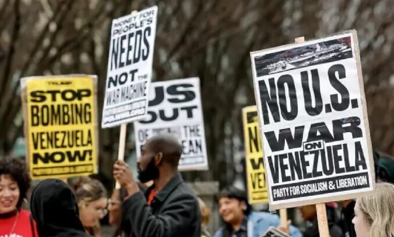 Protestas frente a la Casa Blanca por blitz en Venezuela (Foto de internet)