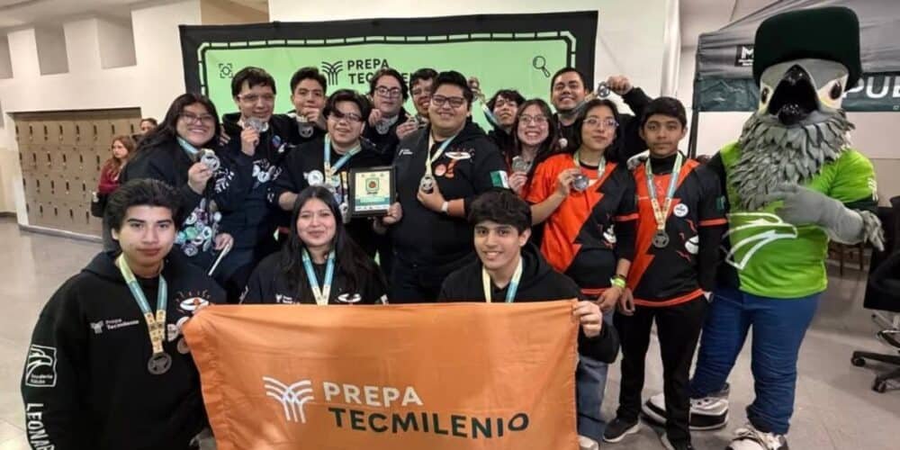 Estudiantes de Tecmilenio destacan en el Nacional de Robótica FTC. Foto: Cortesía Alan Vargas.