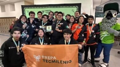 Estudiantes de Tecmilenio destacan en el Nacional de Robótica FTC. Foto: Cortesía Alan Vargas.