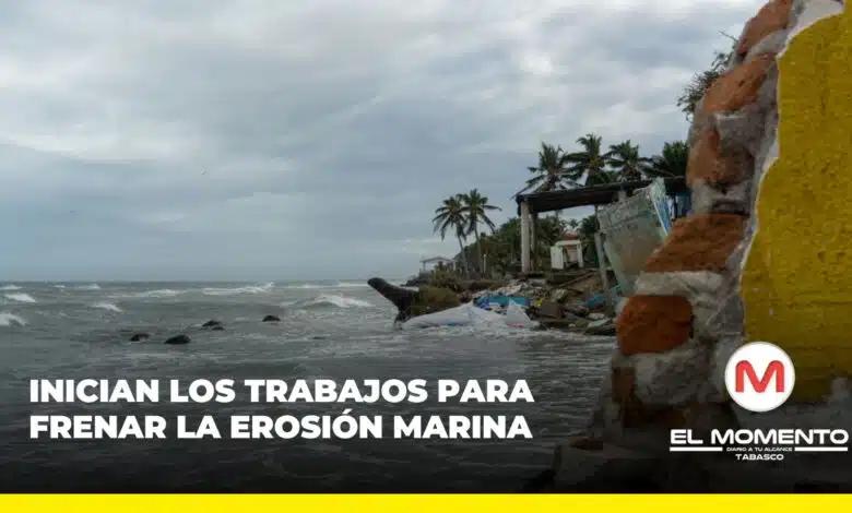 Inician los trabajos para frenar la erosión marina