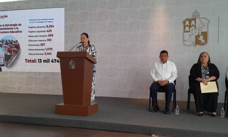 Invierte 40 mdp en mobiliario escolar para todo el Tabasco. (Foto: Felipe Rosales).