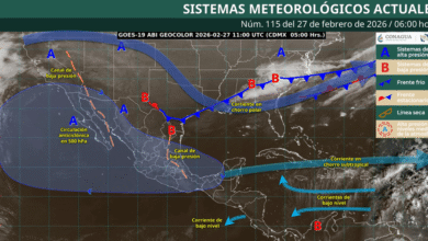 Pronóstico del clima en México hoy 27 de febrero de 2026