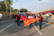 Desde hace una semana los integrantes del Sindicato realizan diversas manifestaciones en la ciudad (Foto de cortesía)