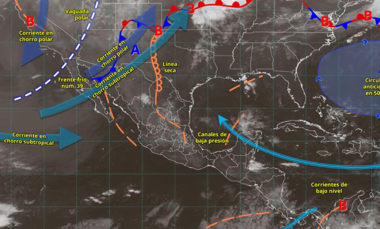 Alerta meteorológica Lluvias fuertes en Chiapas, Campeche y Quintana Roo