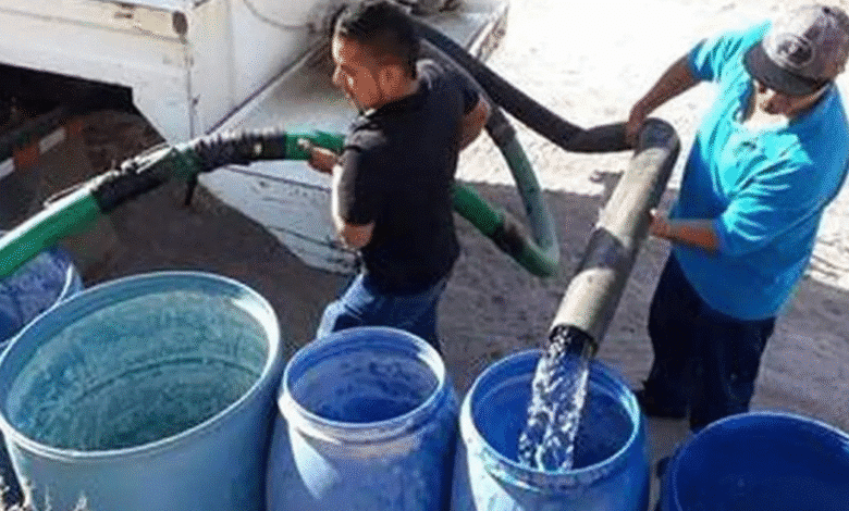 Refuerza Centro distribución de agua con 11 pipas ante estiaje