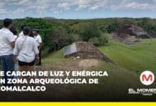 Se cargan de luz y enérgica en zona arqueológica de Comalcalco