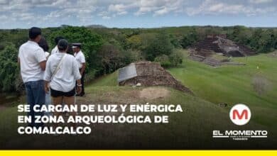 Se cargan de luz y enérgica en zona arqueológica de Comalcalco