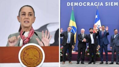 En Barcelona Sheinbaum se reúne con líderes iberoamericanos en la IV Cumbre en Defensa de la Democracia