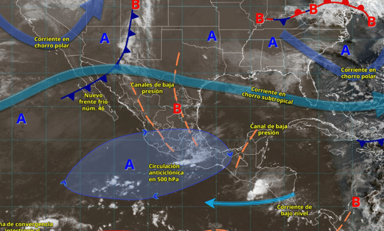 Lluvias fuertes y rachas de viento afectarán al centro, sur y sureste de México