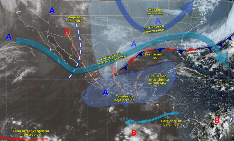 Lluvias intensas y vientos fuertes impactarán varias regiones del país este día
