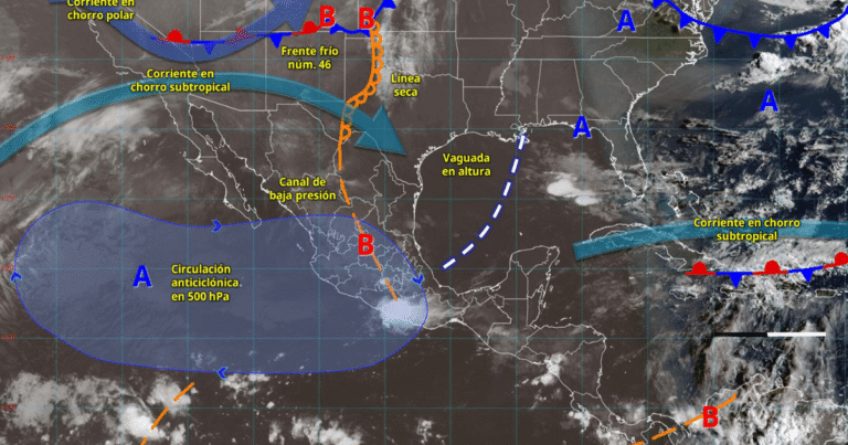 Pronostican lluvias fuertes y rachas de viento en gran parte de México