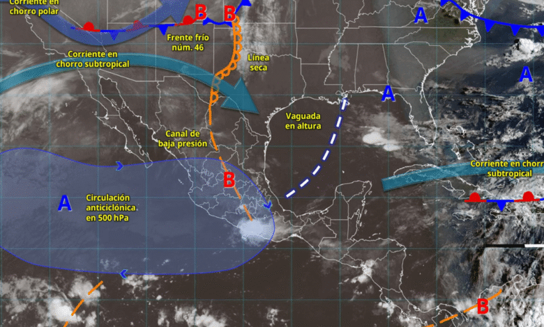 Pronostican lluvias fuertes y rachas de viento en gran parte de México