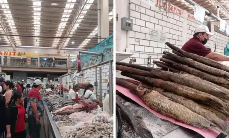 Repunta 4_ la venta de pescados y mariscos en el mercado Pino Suárez