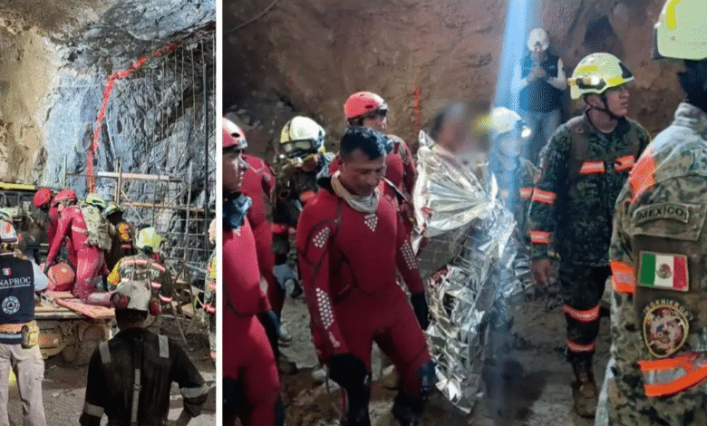 Rescatan a segundo minero tras 14 días atrapado en mina de Sinaloa; lo trasladan a Mazatlán