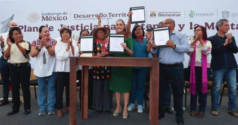 A 20 años de la represión, Presidenta Claudia Sheinbaum restituye 54.5 hectáreas como parte del plan de justicia para Atenco y la montaña