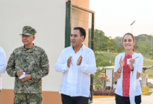 Eduardo Ramírez acompaña a Claudia Sheinbaum en la inauguración del Ecoparque La Ceiba en Palenque